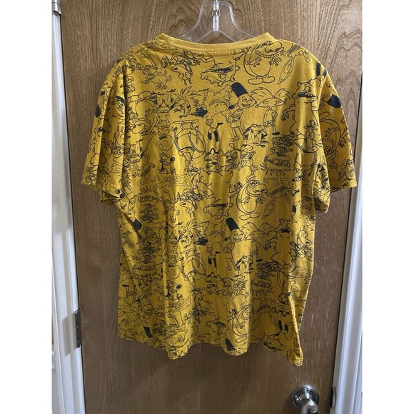 Nickelodeon VINTAGE T-Shirt Graphic Tee 90s Large Yellow Cartoons Rocko Rugrats - Picture 2 of 8